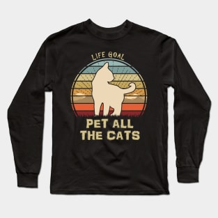 Pet All The Cats Mountains Long Sleeve T-Shirt